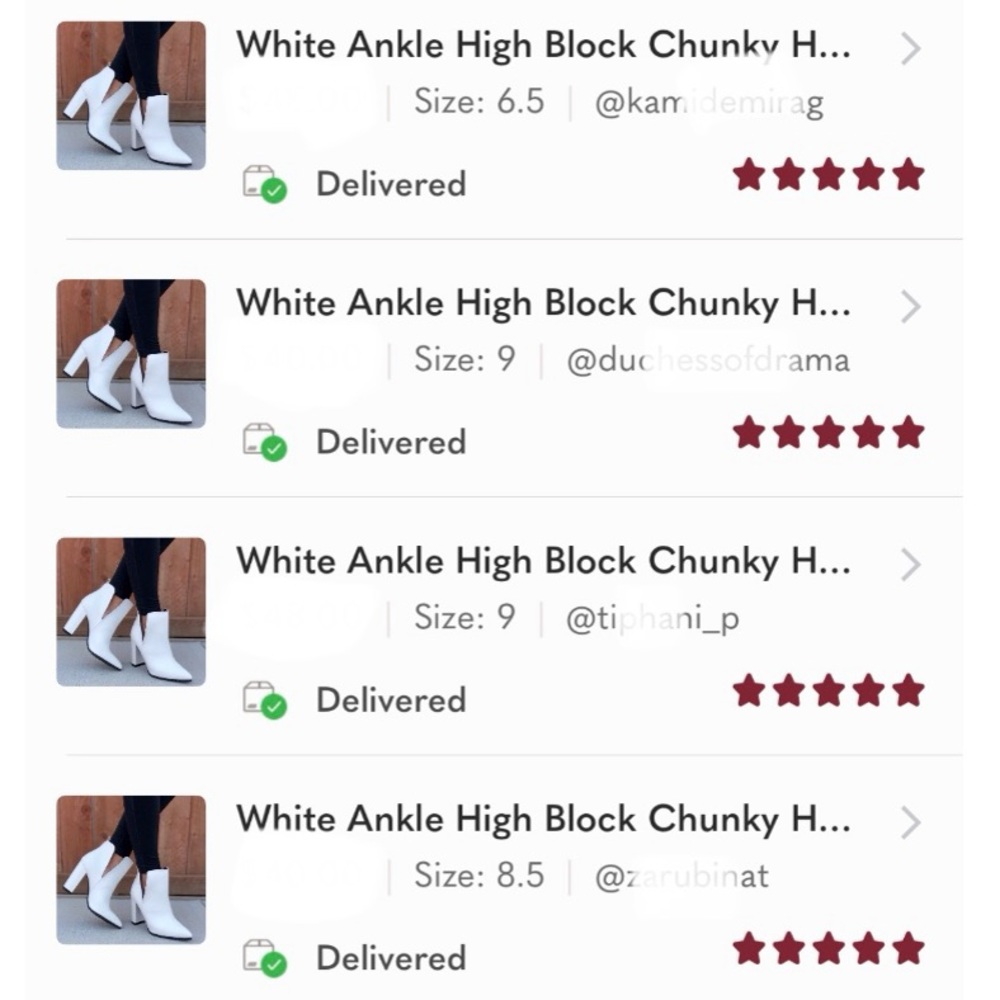 White Ankle High Block Chunky Heel Booties - Picture 12 of 13